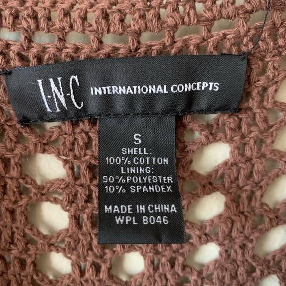 INC International Concepts, Size S, long sleeved brown dress - Picture 3 of 7